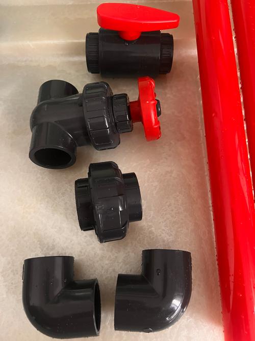 三厘pvc管件 水族鱼缸专用灰橙红蓝管台湾上下水进出水硬管子配件